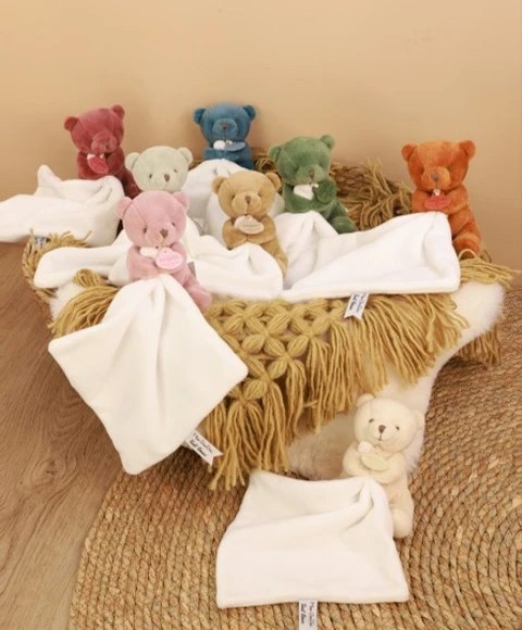 DOUDOU - miś z kocykiem Mój Mały Miś Doudou et Compagnie, 8 szt. ZESTAW