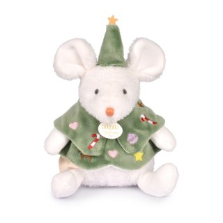 DOUDOU - przytulanki myszki świąteczne Boule de Neige, Doudou et Compagnie, 15 cm, 6 szt. ZESTAW
