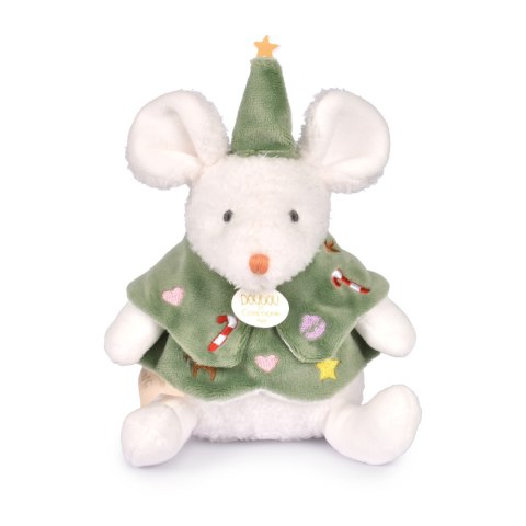 DOUDOU - przytulanki myszki świąteczne Boule de Neige, Doudou et Compagnie, 15 cm, 6 szt. ZESTAW