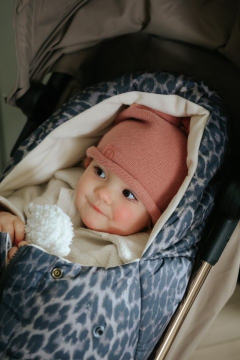 ELODIE DETAILS - czapka zimowa, Furry Knit Beanie, Rosy Bow, 2-3 lata
