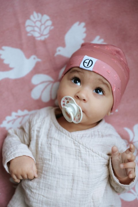 ELODIE DETAILS - czapka zimowa, Winter Beanie, Pink Petit River Rose, 0-6 m-cy