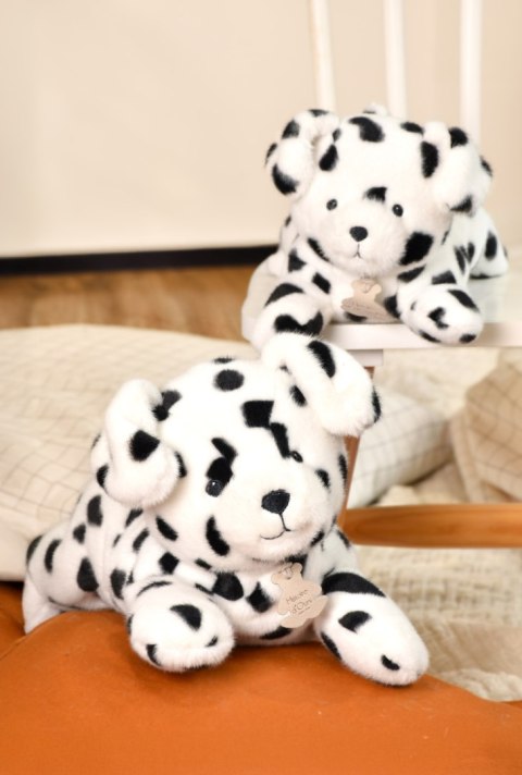 DOUDOU - obciążeniowy pluszowy pies dalmatyńczyk Les P'tits Relax, Histoire d'Ours, 22 cm, biały