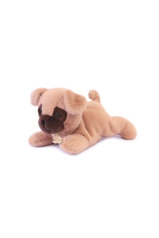 DOUDOU - obciążeniowy pluszowy pies mops Les P'tits Relax, Histoire d'Ours, 22 cm, biały