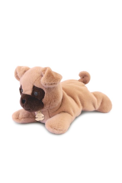 DOUDOU - obciążeniowy pluszowy pies mops Les P'tits Relax, Histoire d'Ours, 30 cm, biały