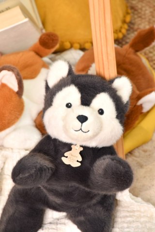 DOUDOU - obciążeniowy pluszowy wilk Les P'tits Relax, Histoire d'Ours, 30 cm, szary