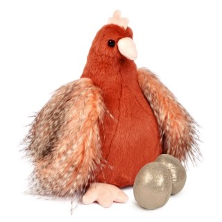 DOUDOU - przytulanka kurka Poulette ze złotymi jajkami, Histoire d'Ours, 28 cm