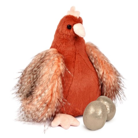 DOUDOU - przytulanka kurka Poulette ze złotymi jajkami, Histoire d'Ours, 28 cm