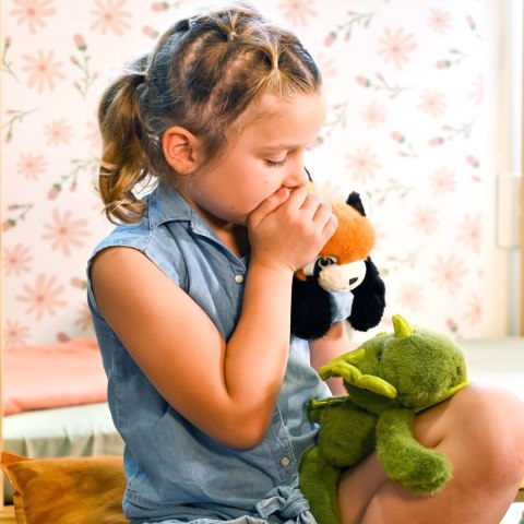 DOUDOU - przytulanka magnetyczna Podcoll Dinozaur, Histoire d'Ours, 30 cm, zielony