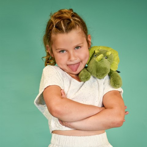 DOUDOU - przytulanka magnetyczna Podcoll Dinozaur, Histoire d'Ours, 30 cm, zielony