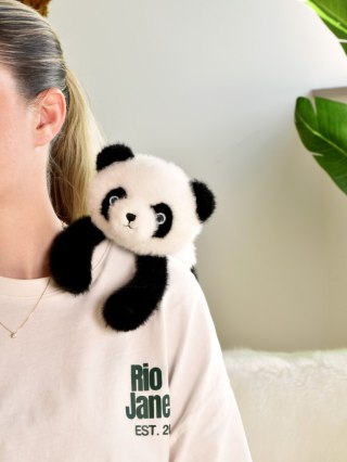 DOUDOU - przytulanka magnetyczna Podcoll Panda, Histoire d'Ours, 30 cm, czarno-biały