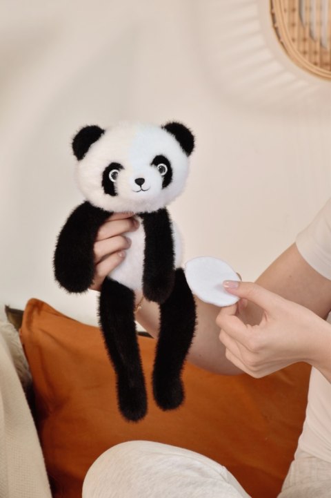 DOUDOU - przytulanka magnetyczna Podcoll Panda, Histoire d'Ours, 30 cm, czarno-biały