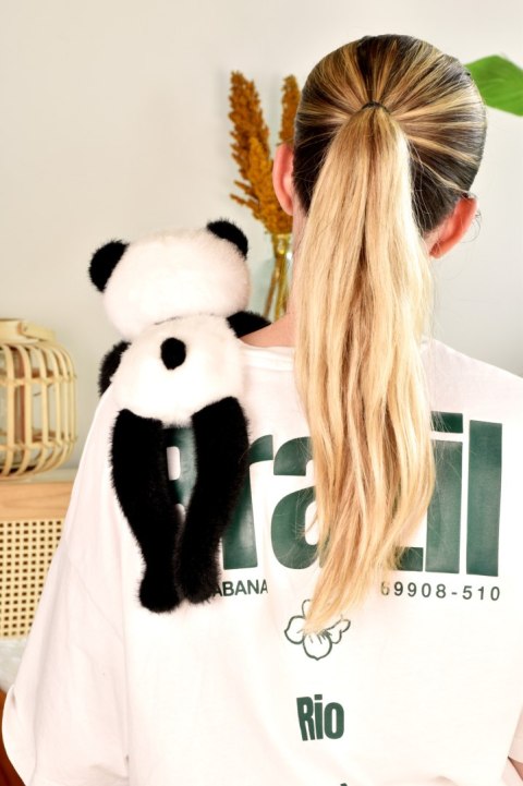 DOUDOU - przytulanka magnetyczna Podcoll Panda, Histoire d'Ours, 30 cm, czarno-biały