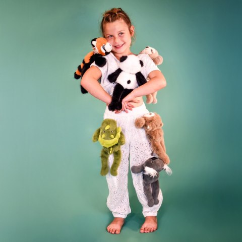 DOUDOU - przytulanka magnetyczna Podcoll Panda, Histoire d'Ours, 30 cm, czarno-biały