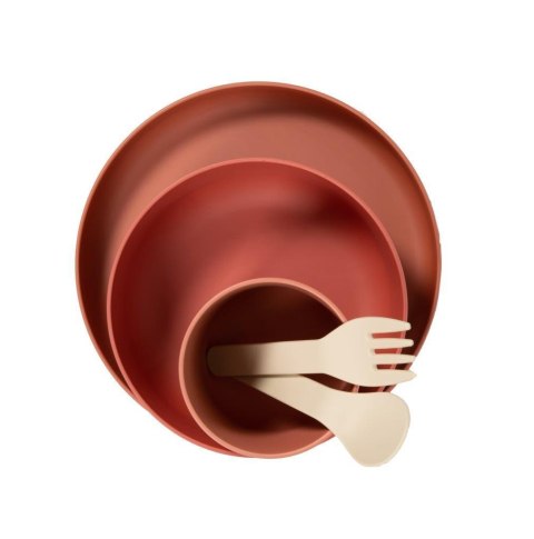 B-Zestaw naczyń 5 elem. BIOplastik CPLA terracotta