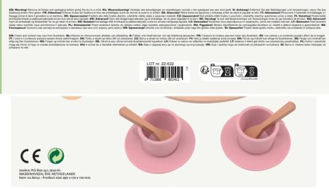 Drewniany zestaw do herbaty Tea set pink