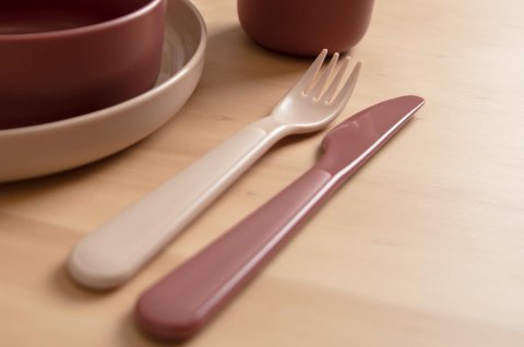 TINY BIObased Sztućce dla dzieci 2 set Mocca/Olive