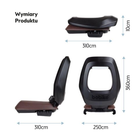 Fotelik row. Bobike Junior ONE black/dark brown