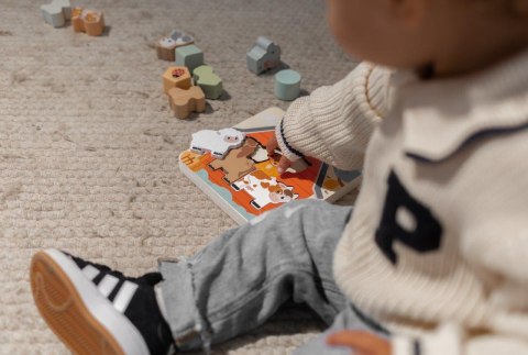 Drewniane puzzle warstwowe FARMA Joueco