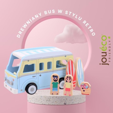 Drewniany camper bus w stylu retro JOUECO