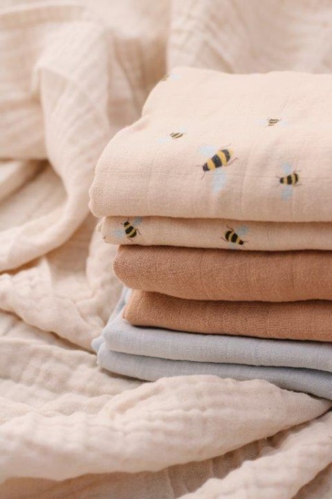 Muślinowe pieluszki 6 pack 70x70 cm Honeybee
