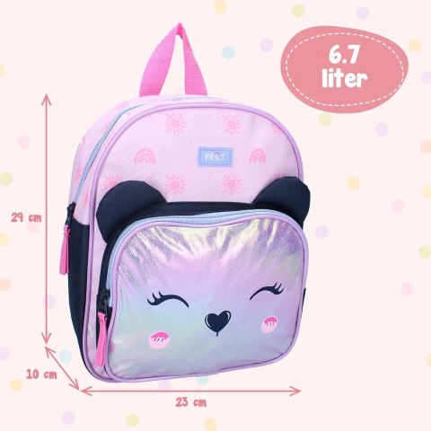 Plecak dla dzieci PRET Miś Giggle lila pink