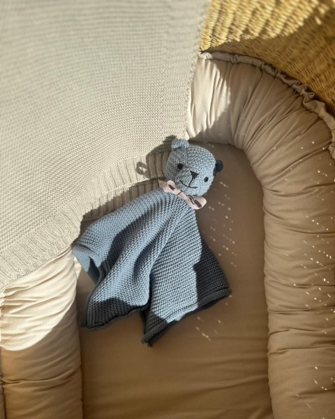 Przytulanka chusteczka Miś Teddy misty blue Vanil
