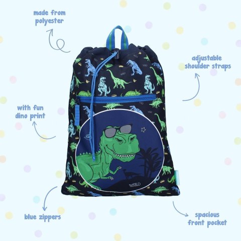Worek plecak PRET Happy Dino blue