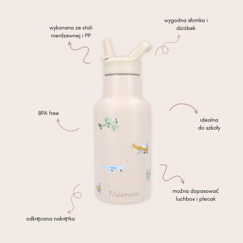 Butelka bidon 350 ml KIDZROOM Small Aeroplane