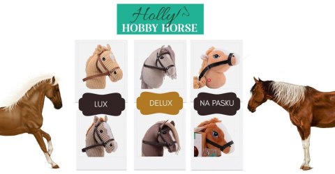 Holly Hobby Horse koń na pasku z ogonem beige