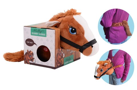 Holly Hobby Horse koń na pasku z ogonem brown