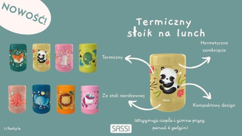 Termos obiadowy dla dzieci 350ml Panda SASSI