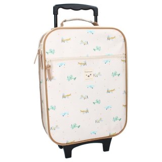 Walizka dla dzieci KIDZROOM Small Aeroplane Beige