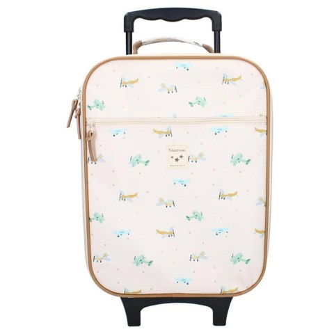 Walizka dla dzieci KIDZROOM Small Aeroplane Beige