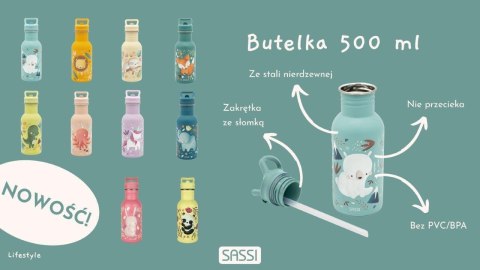Butelka na wodę bidon 500 ml Dinozaur SASSI