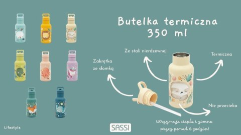 Butelka termiczna 350 ml Miś SASSI