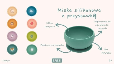 Miska silikonowa z przyssawką Lew SASSI