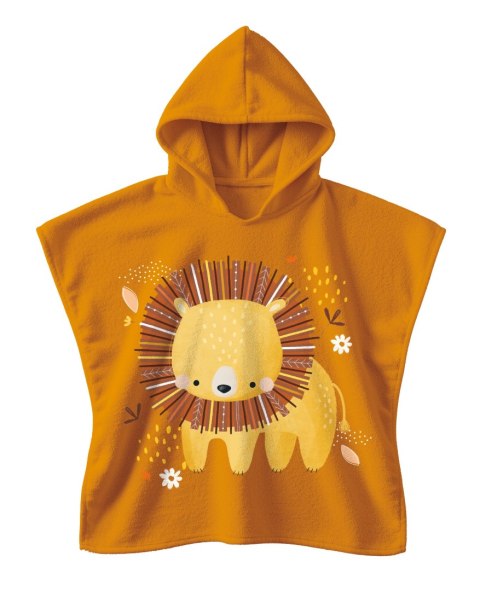 Okrycie kąpielowe z kapturem 100% cotton Lew