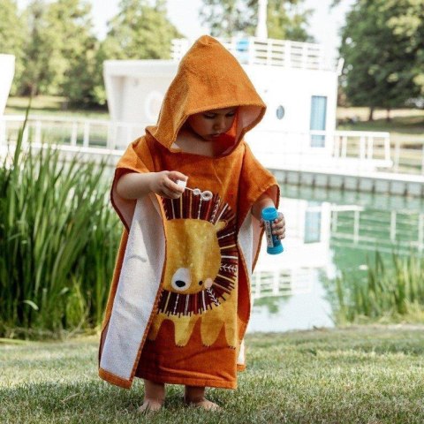 Okrycie kąpielowe z kapturem 100% cotton Lew