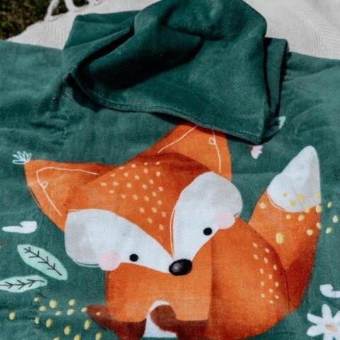 Okrycie kąpielowe z kapturem 100% cotton Lisek