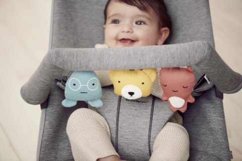 BABYBJORN - zabawka do leżaczka - Soft Friends - jasnoszara