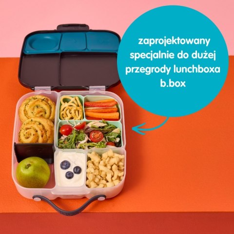 Silikonowy wkład do lunchboxa z dodatkowymi przegródkami, Forest, b.box