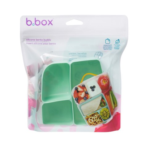 Silikonowy wkład do lunchboxa z dodatkowymi przegródkami, Forest, b.box