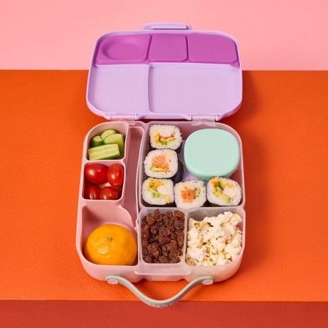 Silikonowy wkład do lunchboxa z przegrodą na sztućce, Berry, b.box