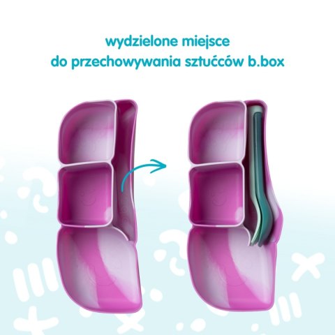 Silikonowy wkład do lunchboxa z przegrodą na sztućce, Forest, b.box