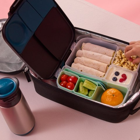 Silikonowy wkład do lunchboxa z przegrodą na sztućce, Forest, b.box