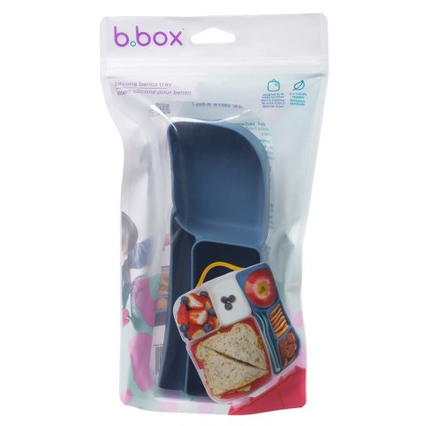 Silikonowy wkład do lunchboxa z przegrodą na sztućce, Ocean, b.box