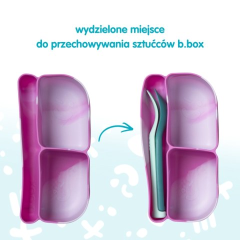 Silikonowy wkład do mini lunchboxa z przegrodą na sztućce, Berry, b.box