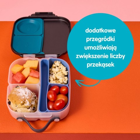 Silikonowy wkład do mini lunchboxa z przegrodą na sztućce, Ocean, b.box