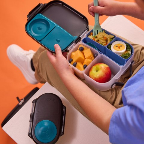 Silikonowy wkład do mini lunchboxa z przegrodą na sztućce, Ocean, b.box