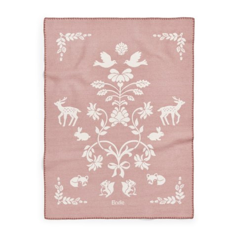 Elodie Details - kocyk żakardowy Jacquard, Mullberry Pink